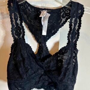 Intimately Free People black lace bralette racer back bra XS